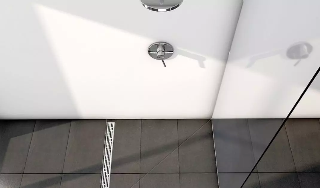 You can choose an angle drain