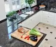 Brown Antique countertop. floor Brown Antique and Jura Beige