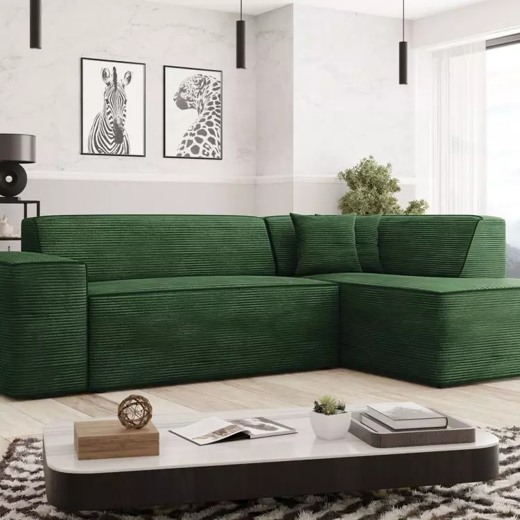 Modern corner sofa Ardisia Corduroy
