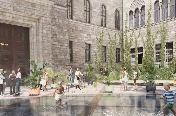 Courtyard in front of CK Zamek in Poznań - arrangement project