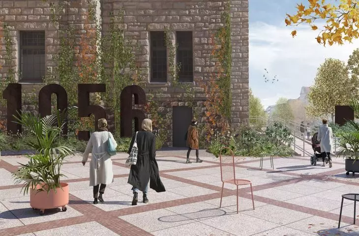 Dziedziniec przed CK Zamek w Poznaniu - projekt aranżacji
