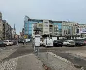 Parking at the site of future development 