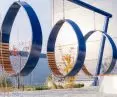 Turbines were used to create urban furniture