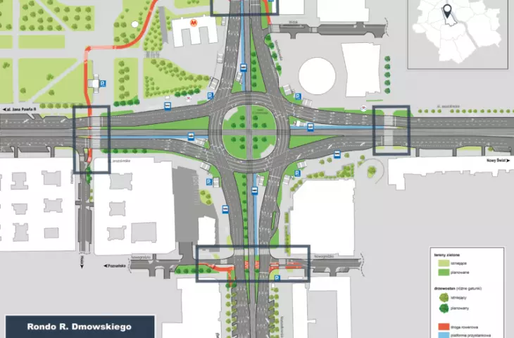 Map of new crossings