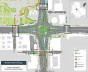 Map of new crossings