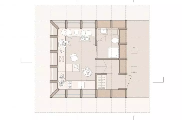 Grounded House, projection