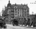A pre-war building on the Warta River at the corner of Garbar and Wielka Streets, view from Chwaliszewski Bridge