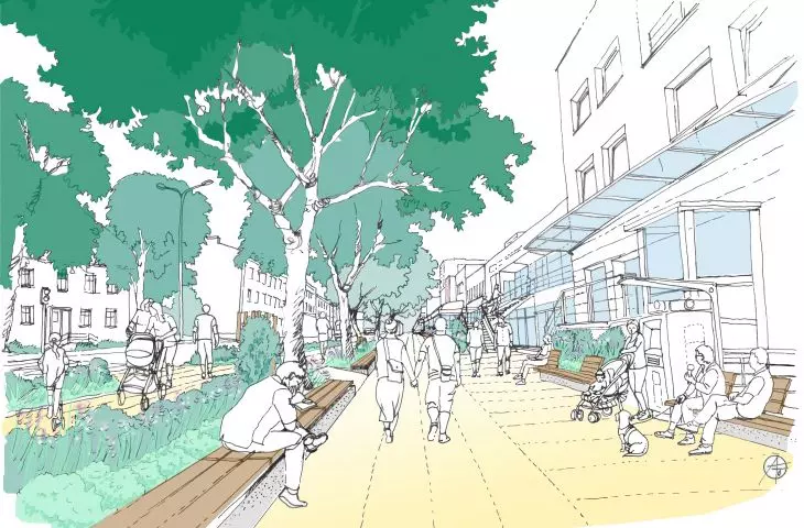 An example of a sketch used in the GPL - Słowackiego Street