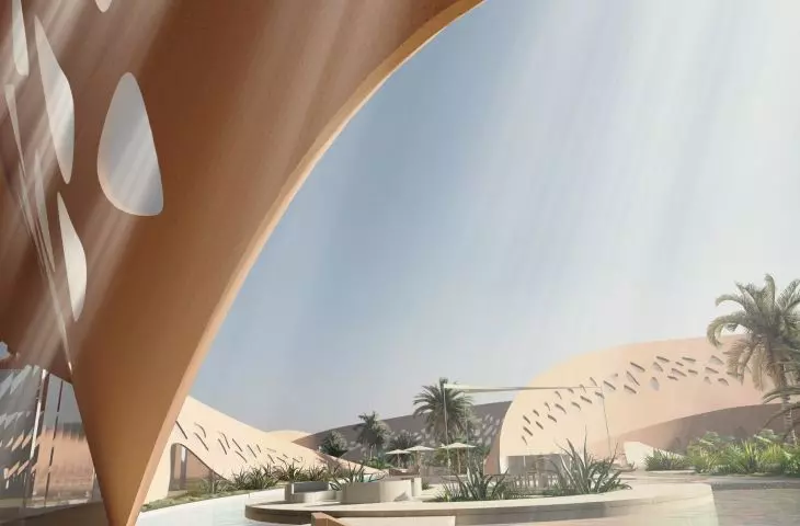 The walls of the facilities are formed by a quartz facade