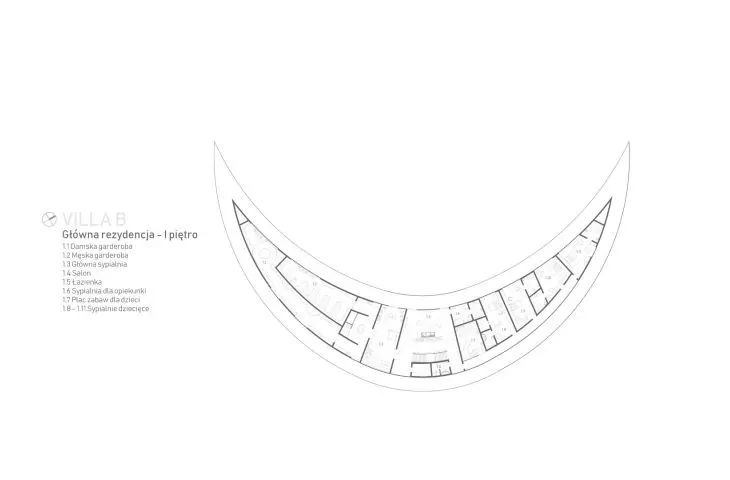 Floor plan of villa B