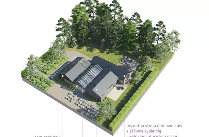 Dom w Sierakowie, schemat przestrzenny