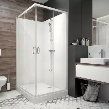 Four-wall shower cabin complete with shower tray BASIC COMPLETE series type: KCKN/BASIC COMPLETE