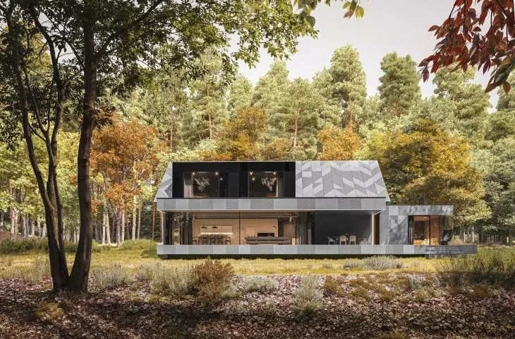 There are large glazed areas at the rear