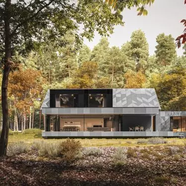 There are large glazed areas at the rear