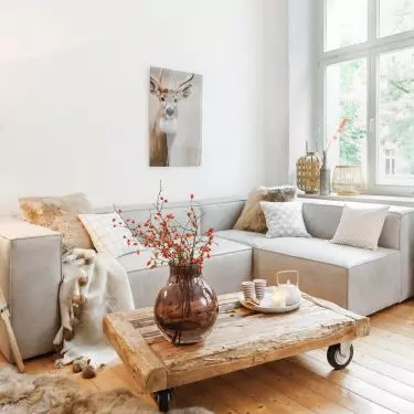 Interior in many shades of beige 