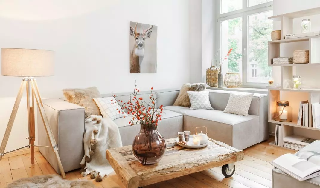 Interior in many shades of beige 