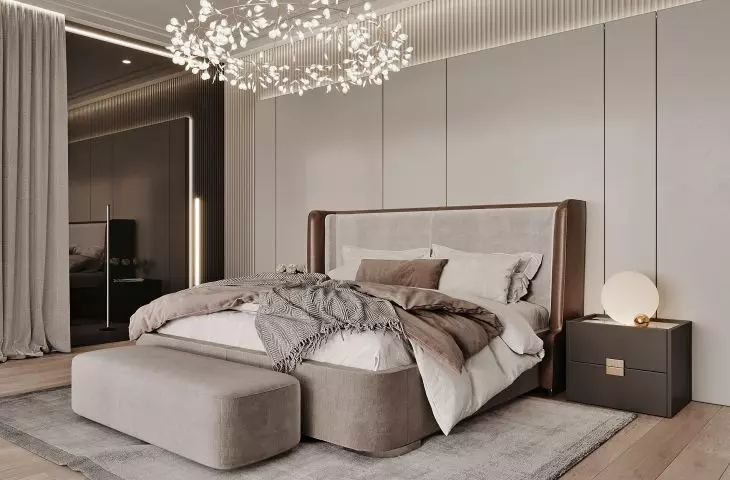 Lots of textiles will give the interior a cozy feel