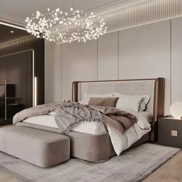 Lots of textiles will give the interior a cozy feel
