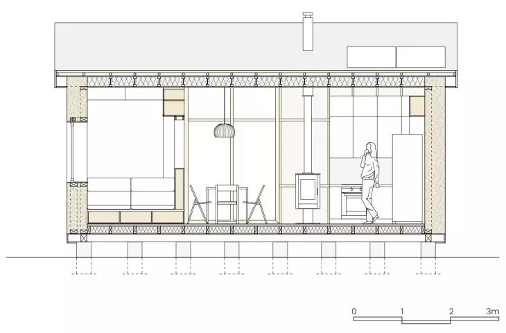 Project [Re]build, cross-section A-A