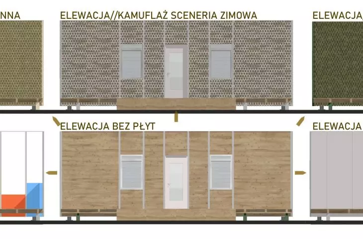 Projekt system Nomad, różne rodzaje elewacji