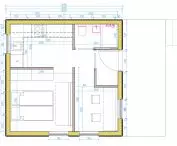 Projekt system Nomad, rzut budynku dwuosobowego