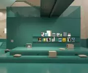 Platform with bookcase