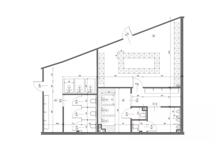 SLAB project, checkroom projection