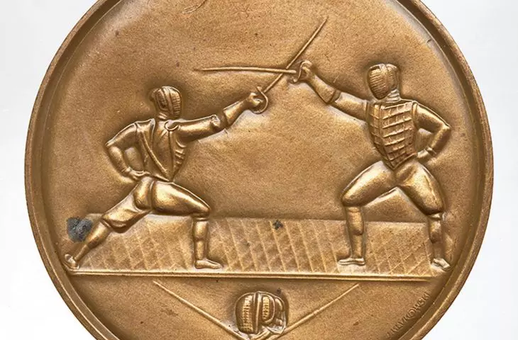 medal nagrodowy Sportowych Klubów Wojskowych, szermierka, proj.: Józef Klukowski, 1938