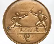 medal nagrodowy Sportowych Klubów Wojskowych, szermierka, proj.: Józef Klukowski, 1938