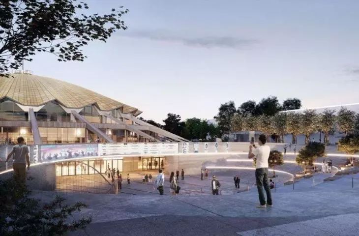 Arena sports and entertainment hall after reconstruction, visualization, design by CDF Architects