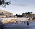 Arena sports and entertainment hall after reconstruction, visualization, design by CDF Architects