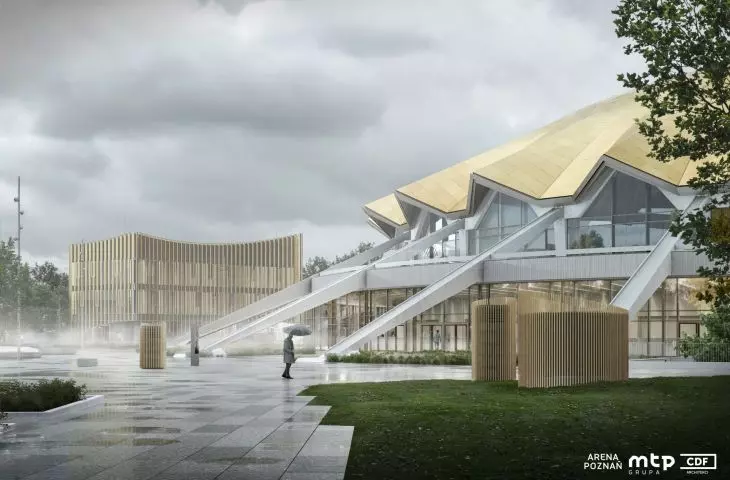 Arena sports and entertainment hall after reconstruction, visualization, design by CDF Architects