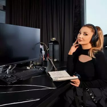 The singer has her own recording studio