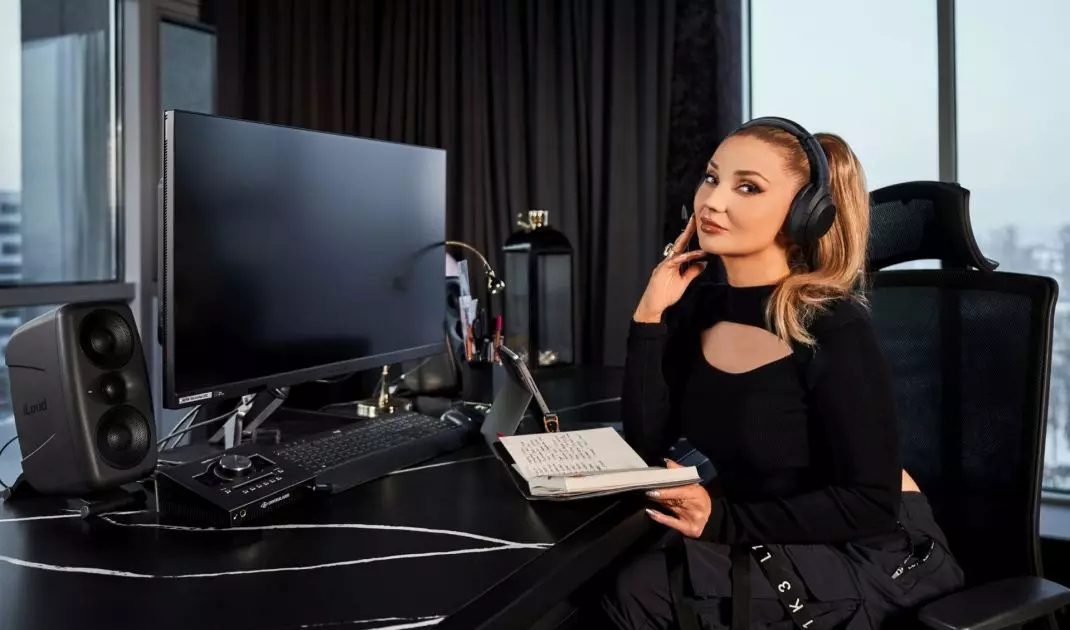 The singer has her own recording studio