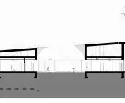 Centrum Rehabilitacji Fok Bałtyckich, przekrój części rehabilitacyjnej 