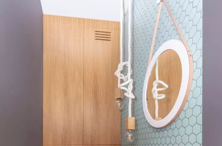 Toilet in mint color