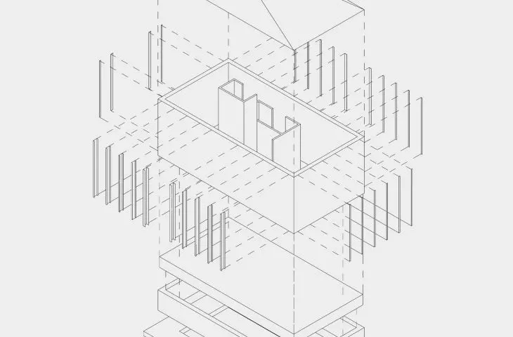 Silvergrass House, axonometry