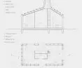 Silvergrass House, cross-section and floor plan