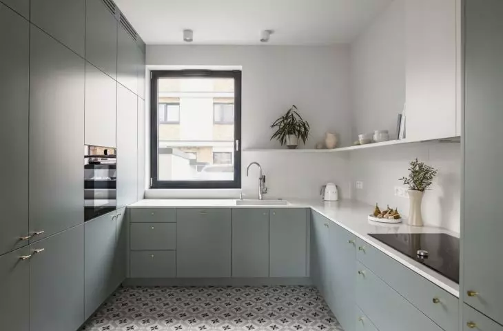 Kitchen with built-ins from ceiling to floor