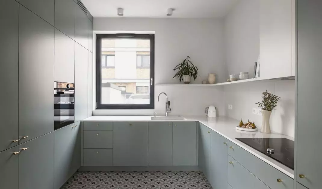 Kitchen with built-ins from ceiling to floor