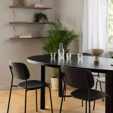 The table is also rounded