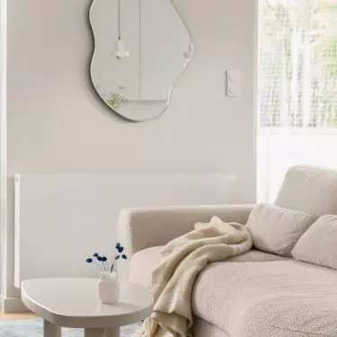 You will also find rounded corners in the living room