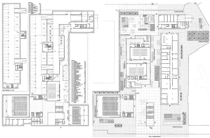 rzut poziomu -1 i parteru