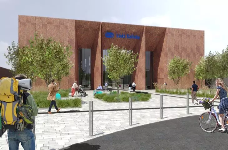 visualization of the Łódź Kaliska railway station project