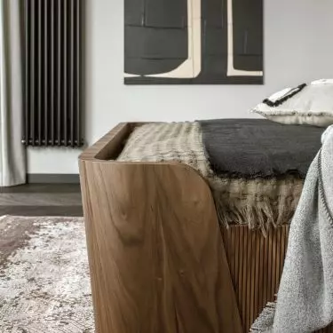 Walnut veneer bed
