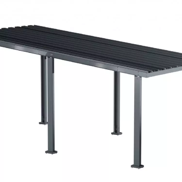 Carport with preparation for installation of trapezoidal sheet metal roof