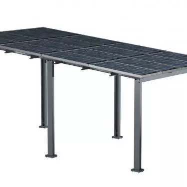 Carport with preparation for installation of photovoltaic panels