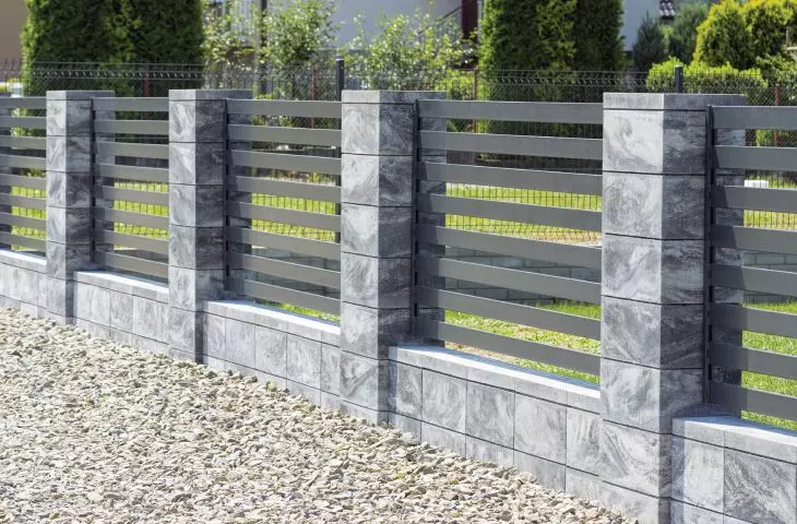 concrete fences and elements of small garden architecture