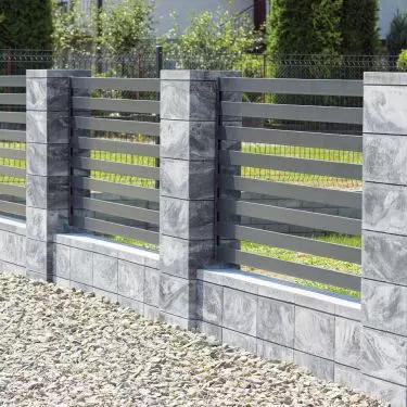 concrete fences and elements of small garden architecture
