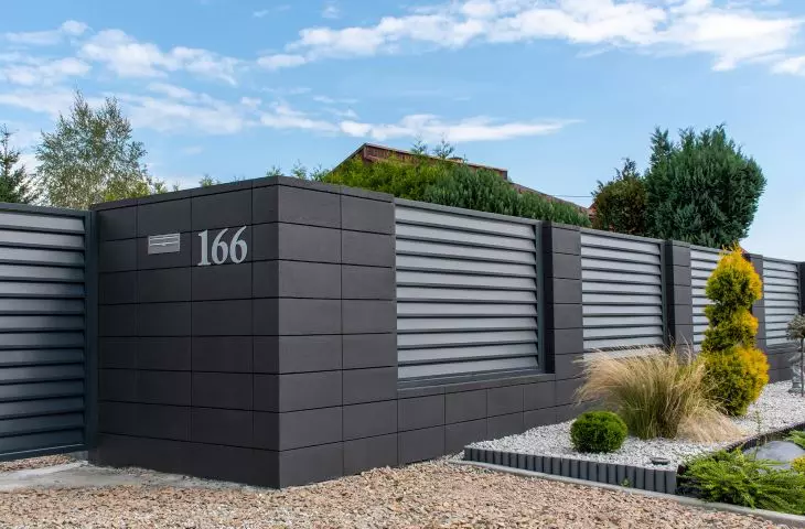 concrete fences and elements of small garden architecture